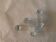 Vintage pressed glass knife rests – set of 4 – art deco style