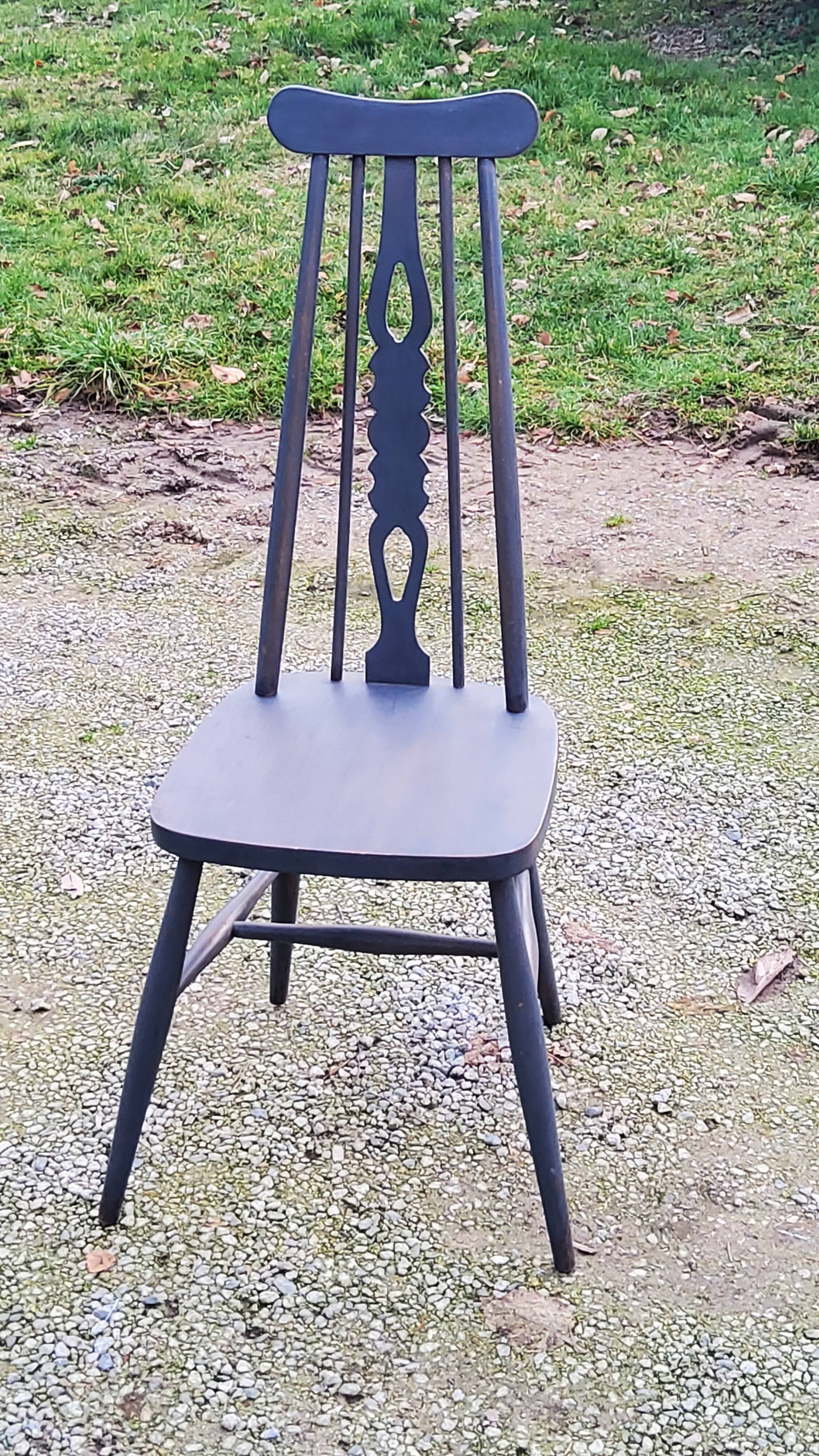 Scandinavian style chair from the 50s with gray patina