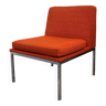 Louise Baillon fireside chair in orange wool and metal