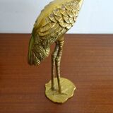 Vintage brass heron