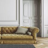 Carpet, Scandinavian style, 1970s design, Cube Golden