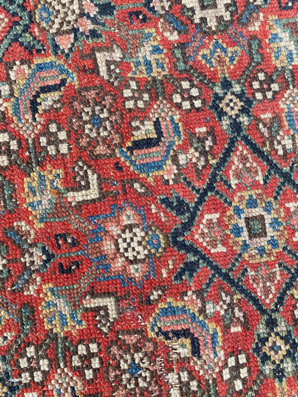 Large old Kurdish Persian carpet Malayer in length 200x490 cm