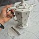 Limoges porcelain coffee pot B&D Roses & silver trim