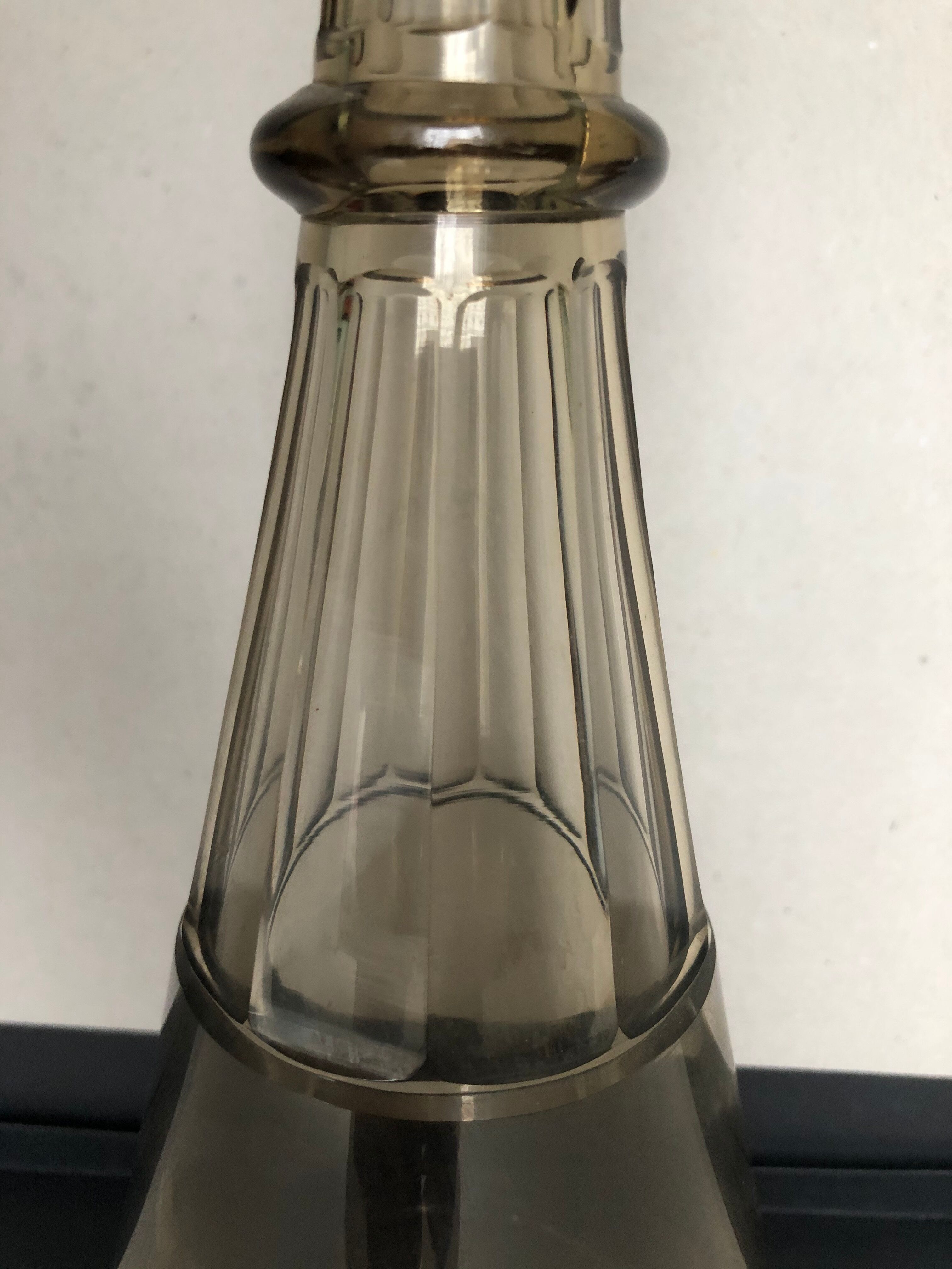 Smoked glass carafe