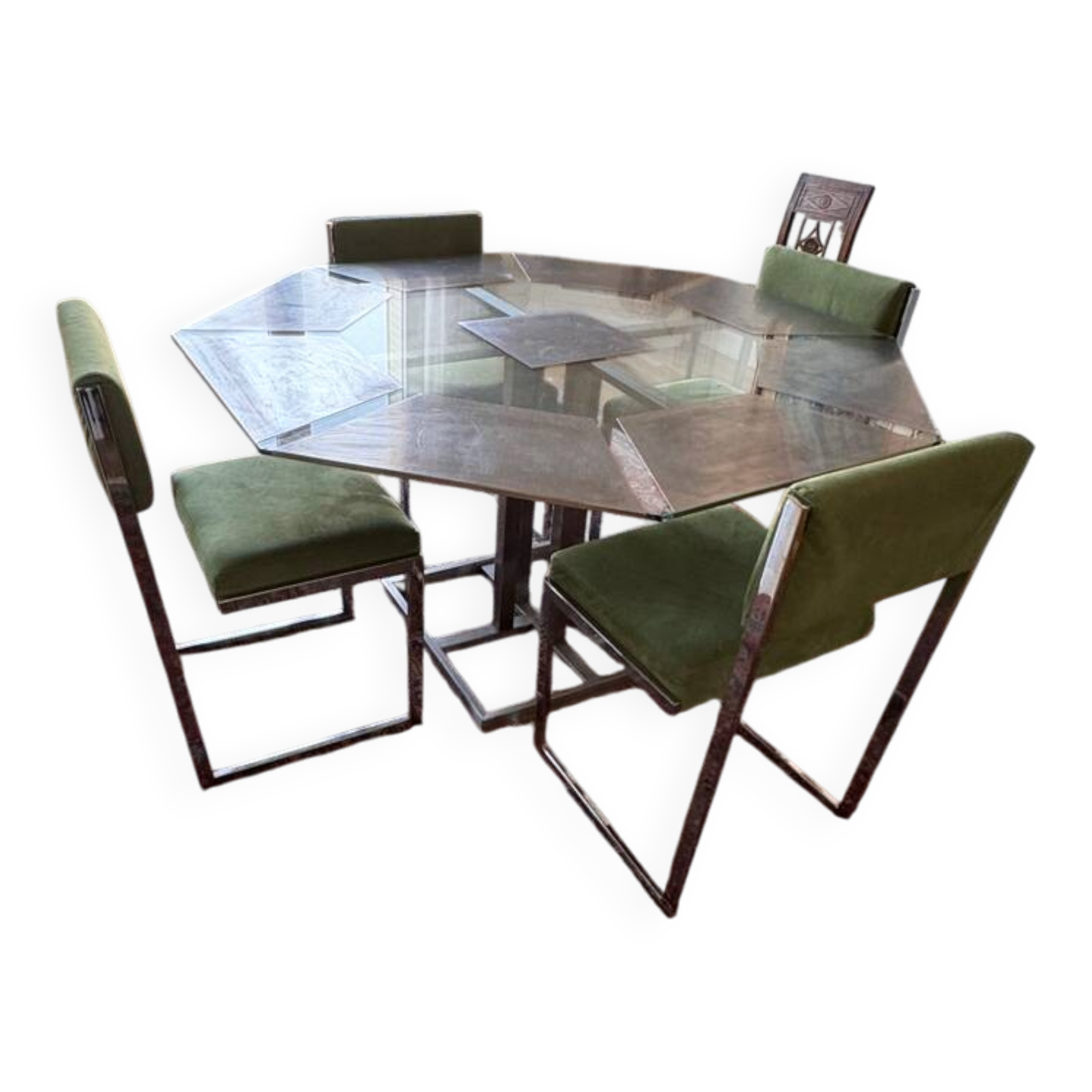 Table et 4 chaises vintage
