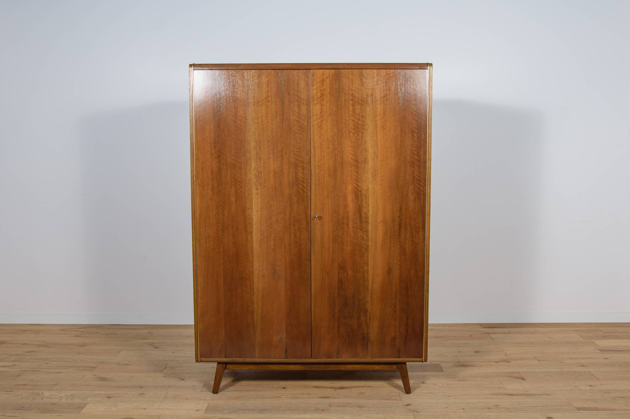 Ash & Walnut Wardrobe by Bohumil Landsman for Jitona, Czechoslovak, 1960s