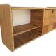 Vintage 70s rattan wall shelf