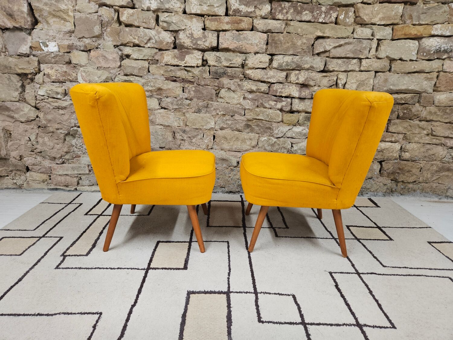 Pair of cocktail armchairs 1960s