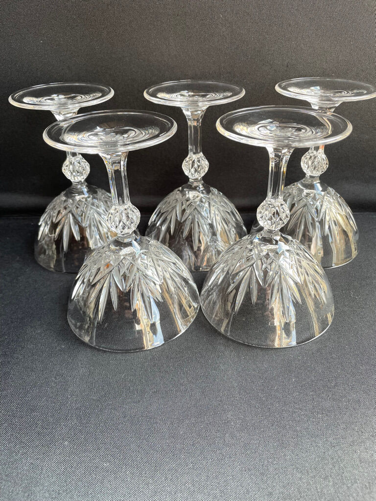 Champagne Glasses (5) - Mid-century modern - Crystal