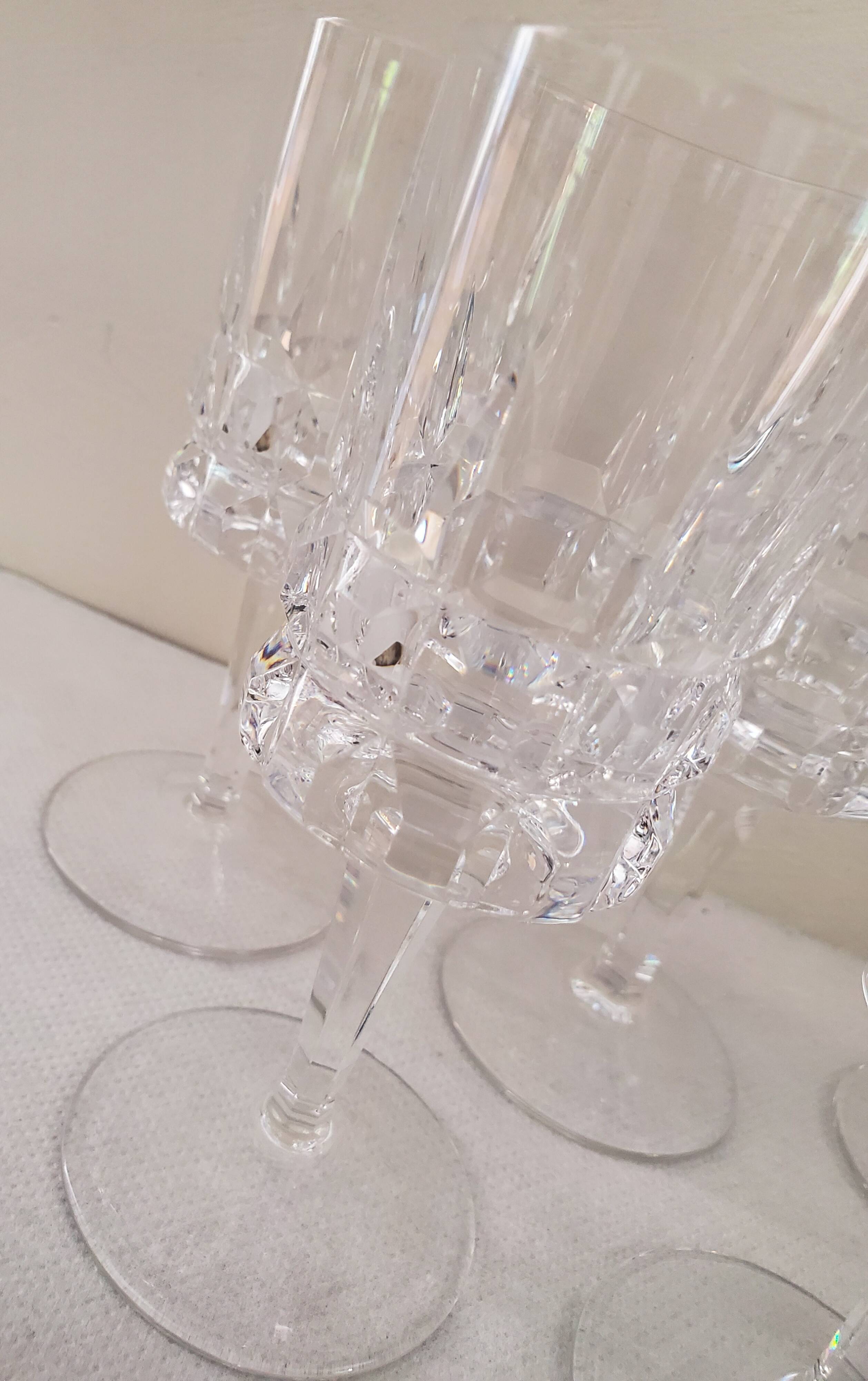 7 crystal glasses 70's