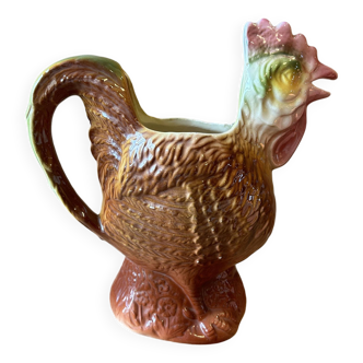 Pichet petit coq en barbotine