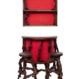 Dry Bar French Vinery Bar and Stool Set, 1960s, Set of 4