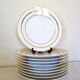 Set de 10 assiettes plates art déco