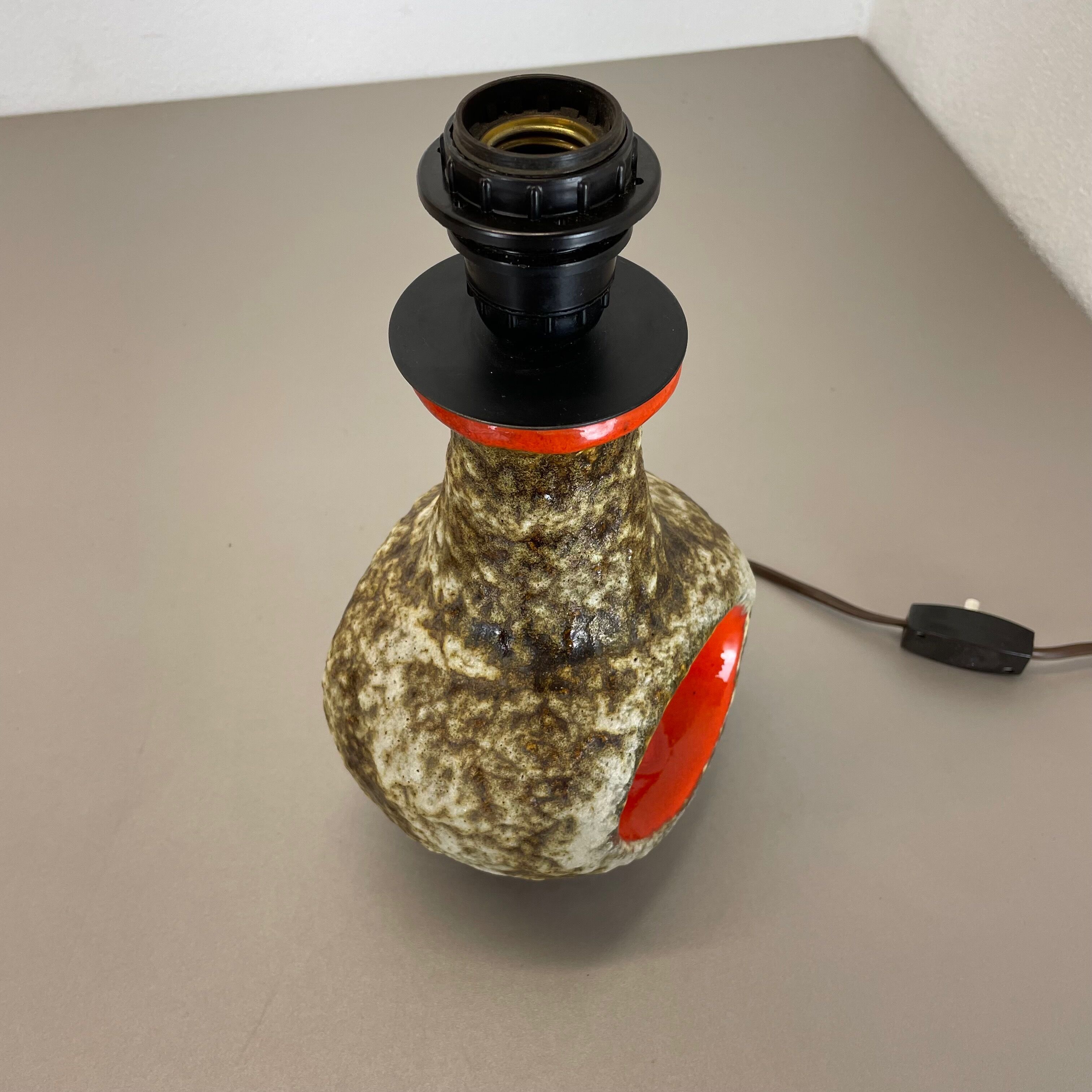 Rare Fat Lava Ceramic Pottery Table Light by Dümler and Breiden, Germany, 1970s