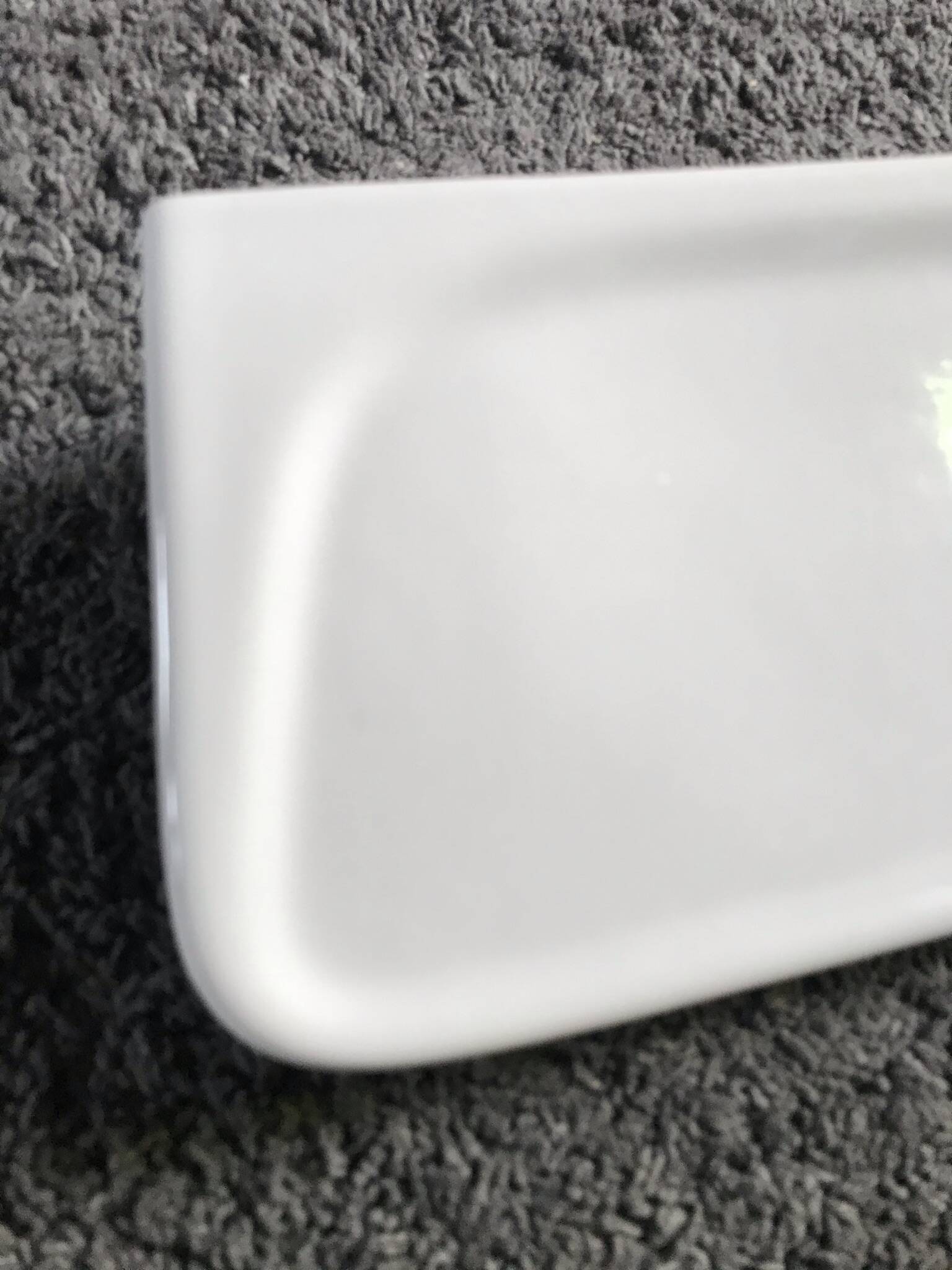 Vintage white porcelain ceramic bathroom wall shelf from the 1950s