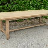 Farmhouse table in solid oak raw wood