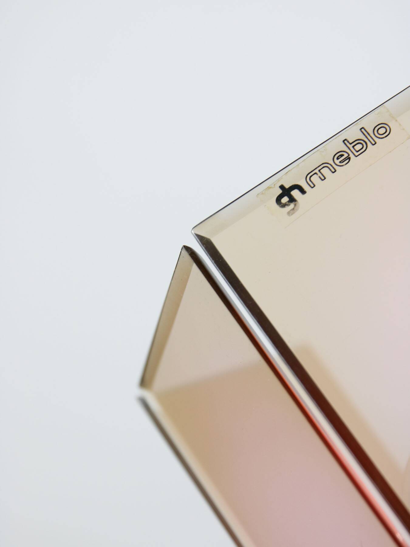 Italian Smoked Plexiglas Sconce for Guzzini, 1970s