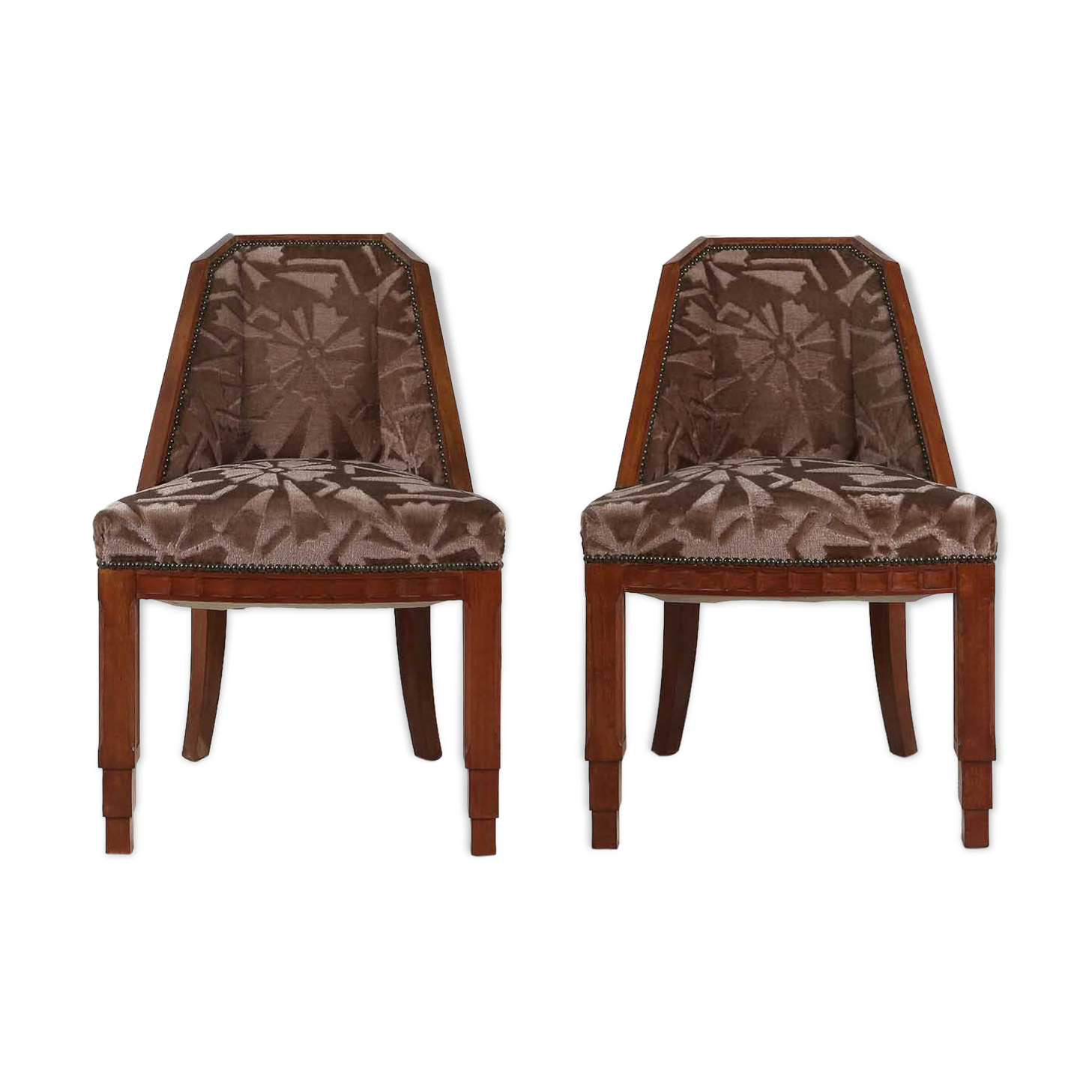 Art Deco set of chairs by Gaston and Fernand Saddier Circa.1925