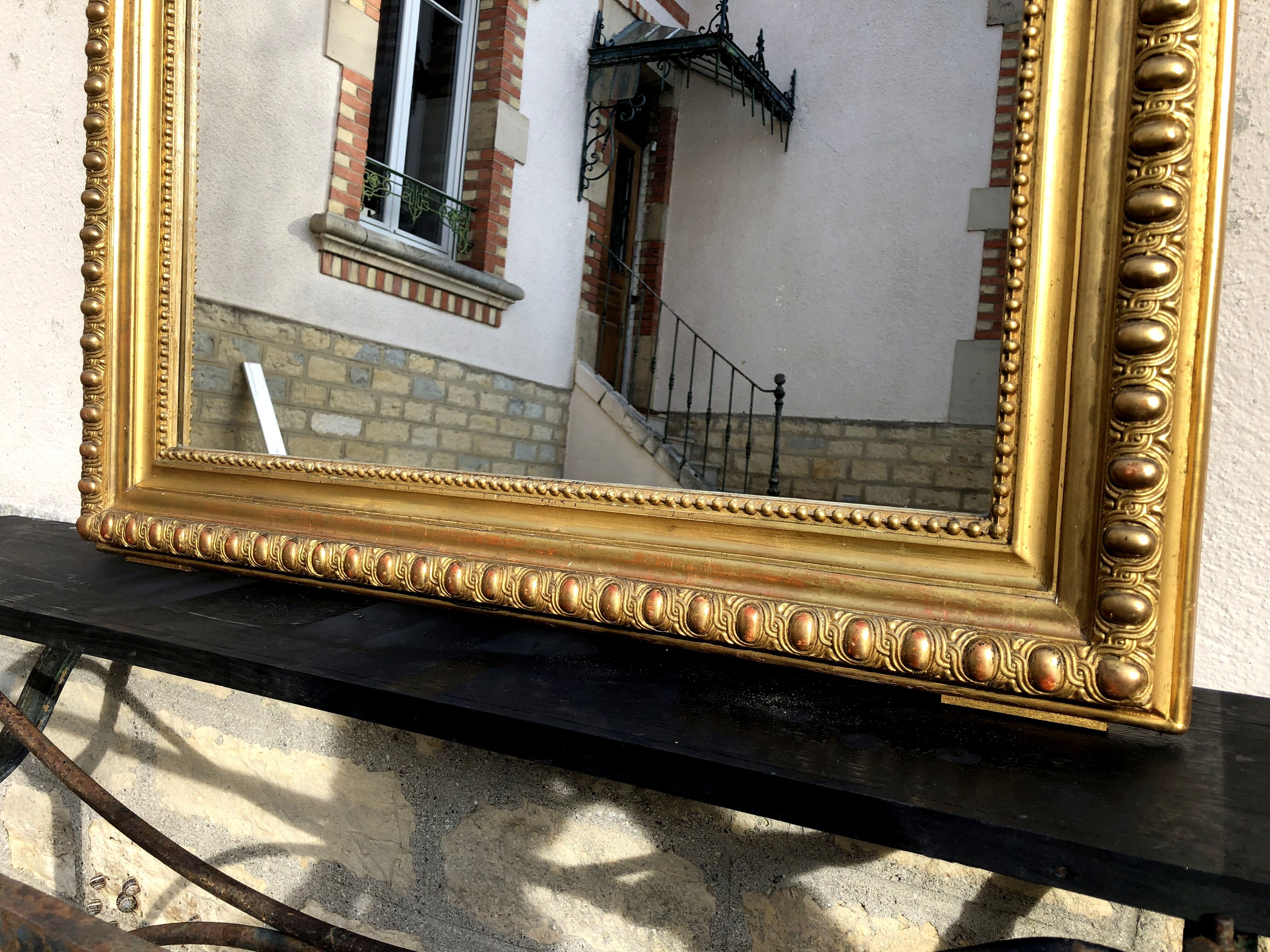 Large mirror 150 x 85 CM former gilding sheet d gold napoleon III