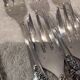 Frionnet rocaille silver metal cake forks 12 cake forks