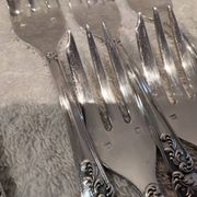 Frionnet rocaille silver metal cake forks 12 cake forks