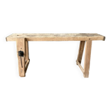 Old workbench with inclined legs