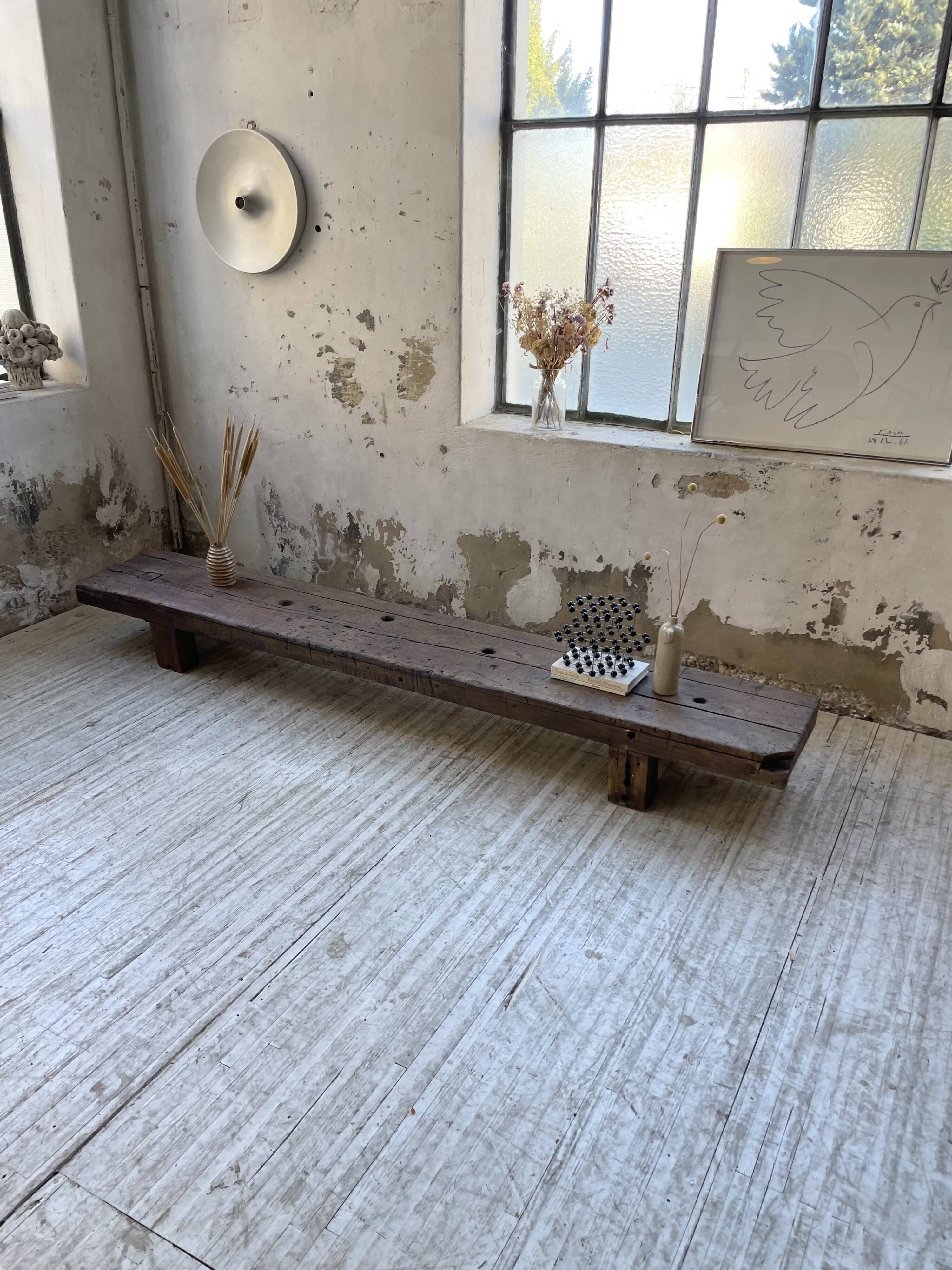 Workbench bench coffee table solid oak XXL