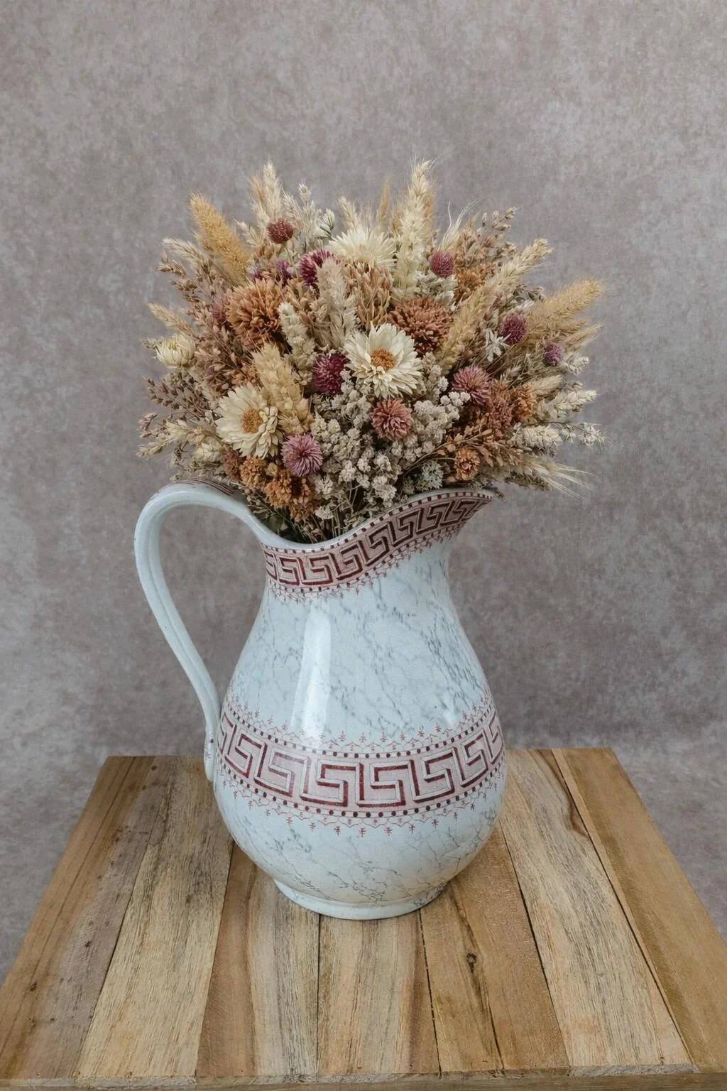 Antique toilet bowl Kg Lunéville Athens model red decor – large size