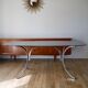 Coffee table in smoked glass and chrome legs, Design, 1970