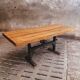 Industrial dining table oak on a workbench frame