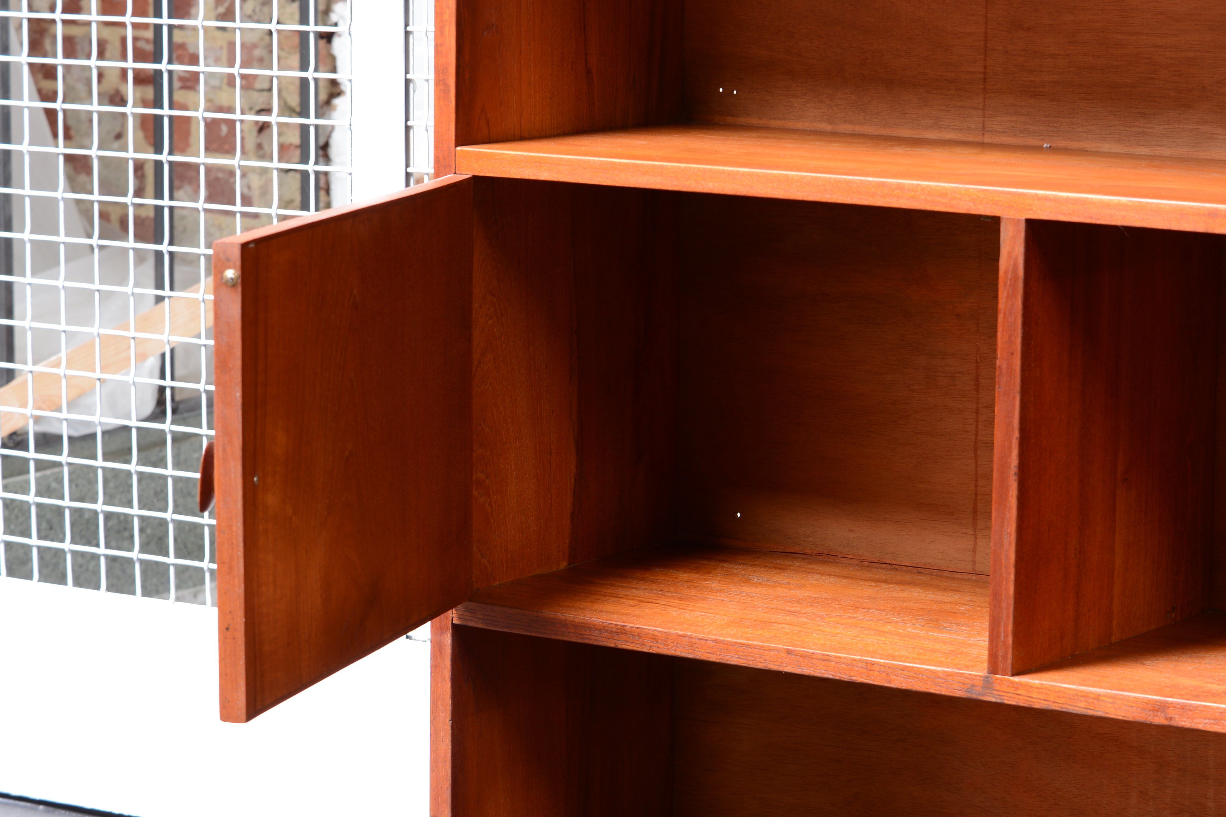 Teak bookcase with integrated bar, Denmark, 1940
