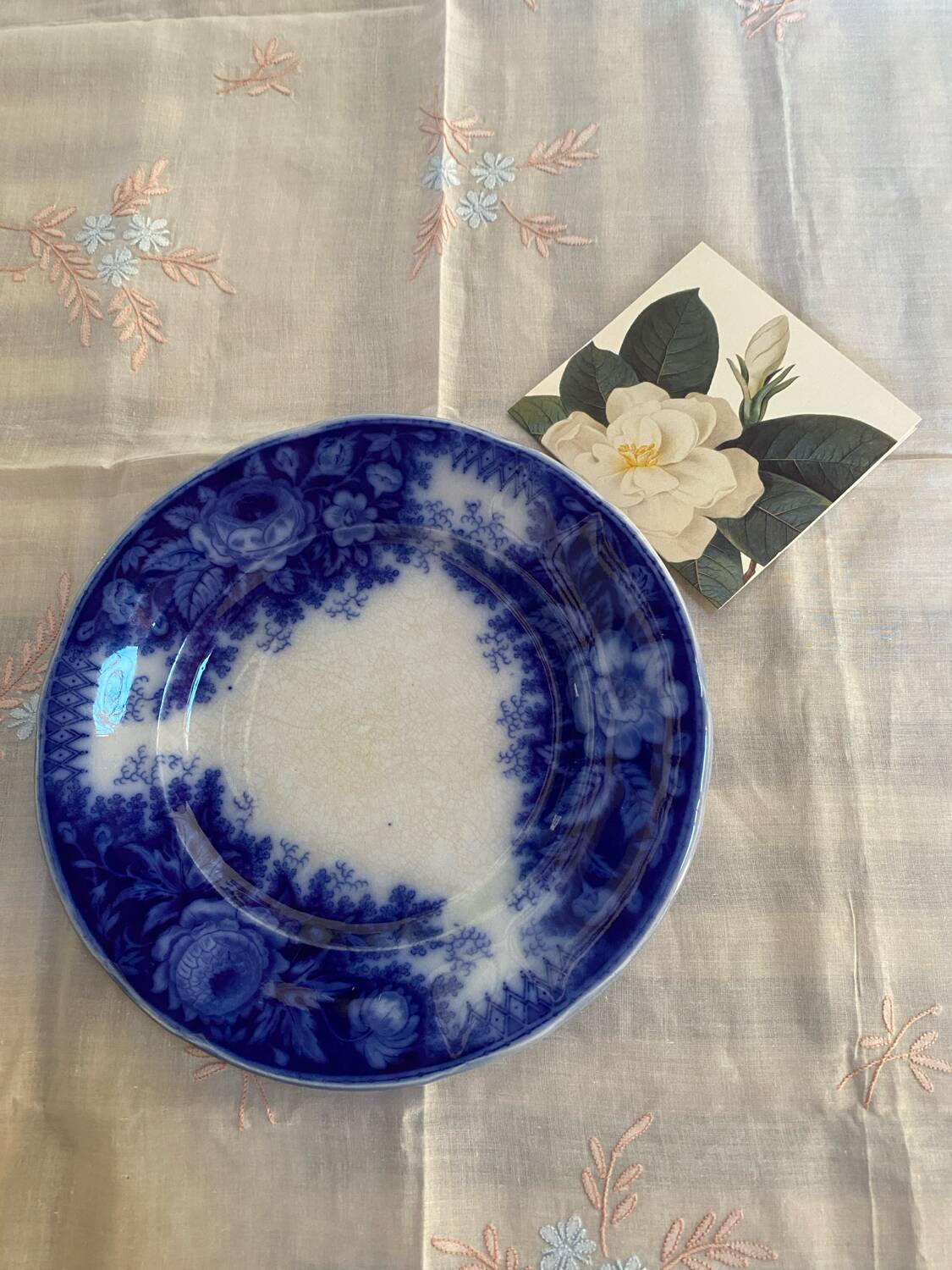 U&C dessert plate, Sarreguemines, Jardinière model