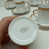 12 cups, porcelain coffee service with 24 carat gold gilding