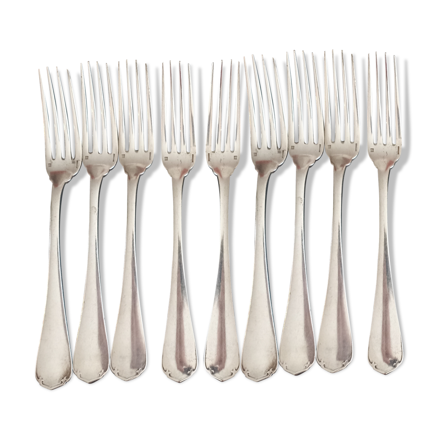Lot de 9 fourchettes Christofle en métal argenté