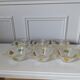 6 cups in chiseled glass