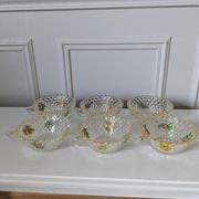 6 coupelles en verre ciselé