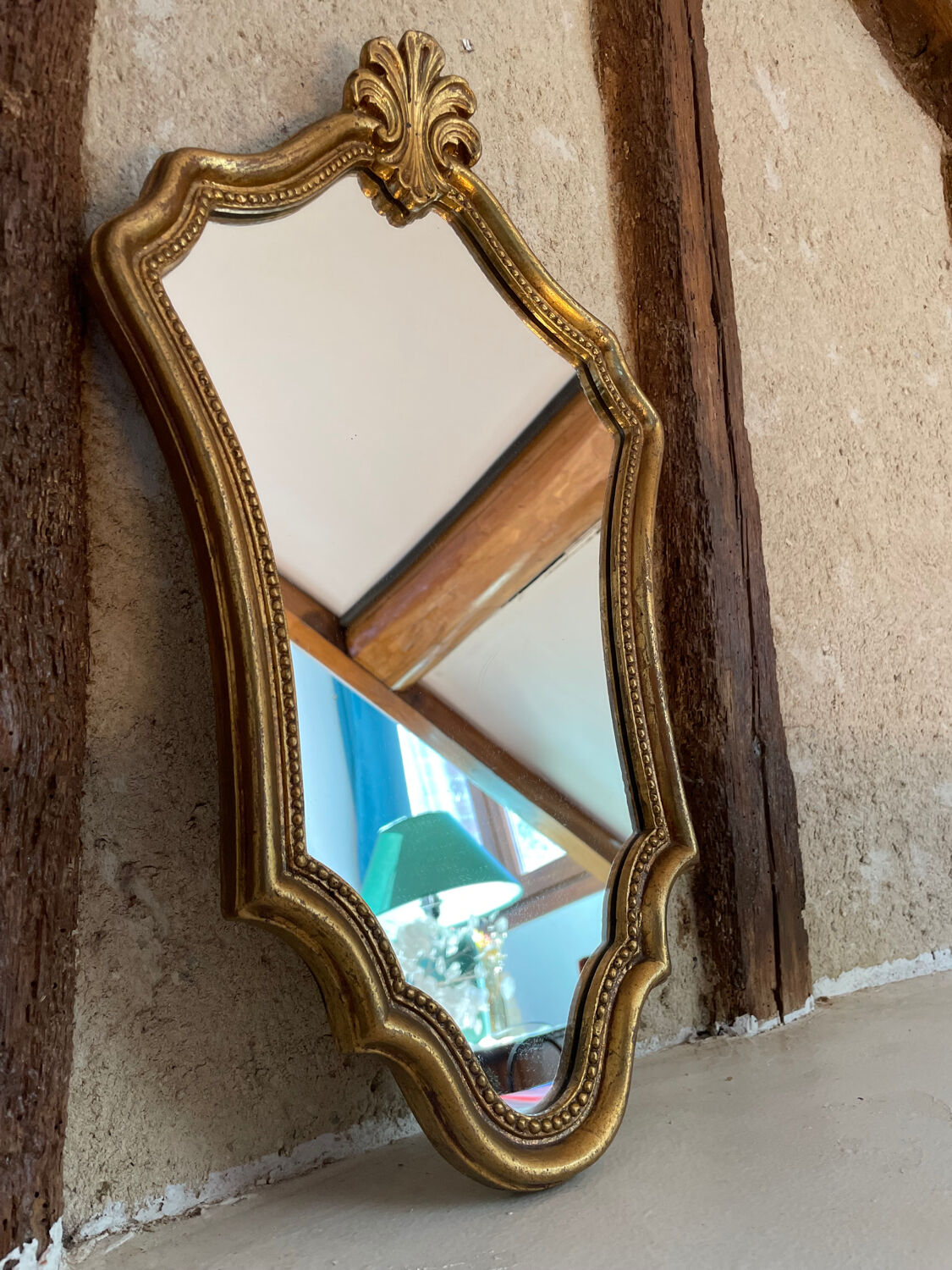 Baroque style gold mirror