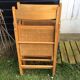 Wooden and cane folding chairs