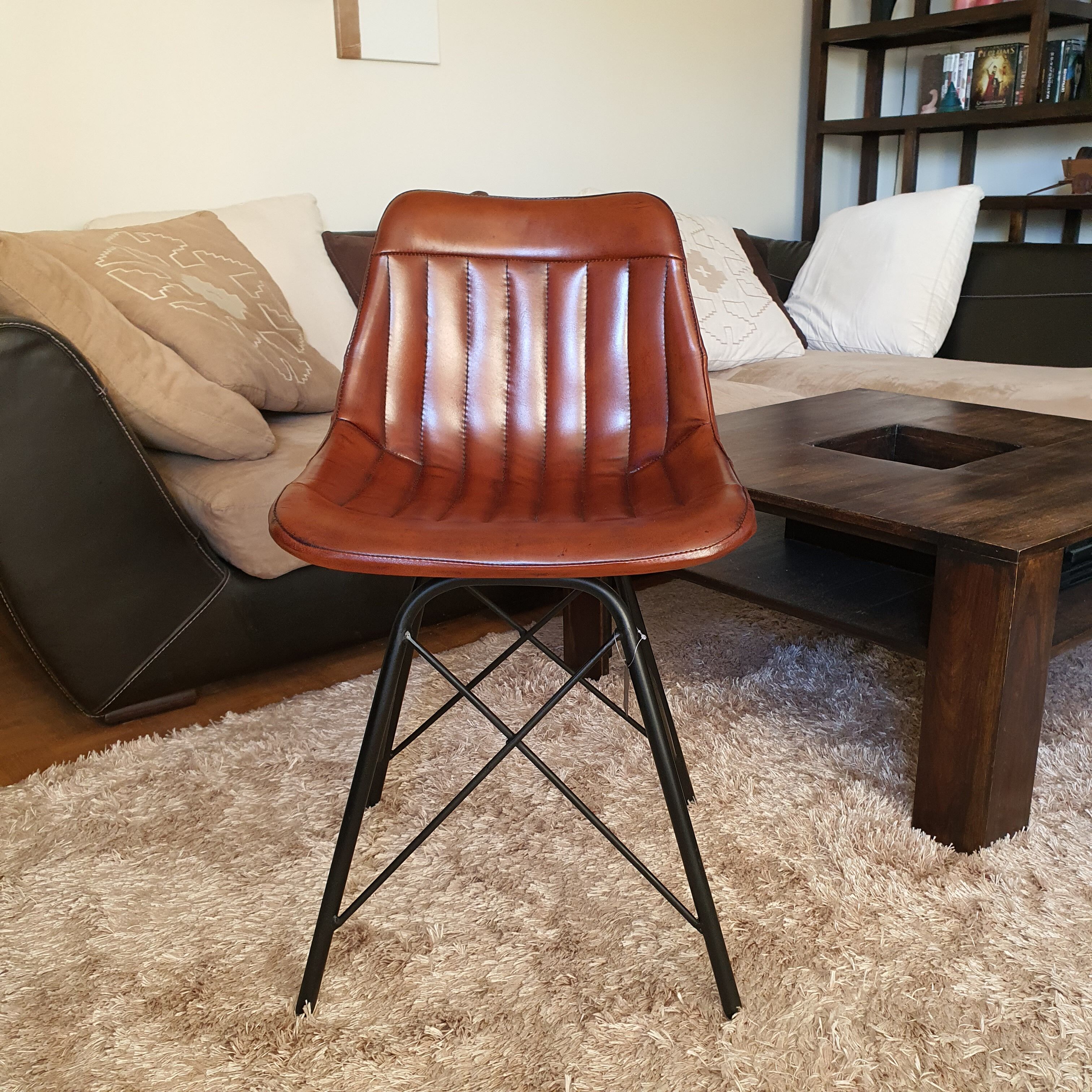 Chaise en cuir de style industriel  Selency