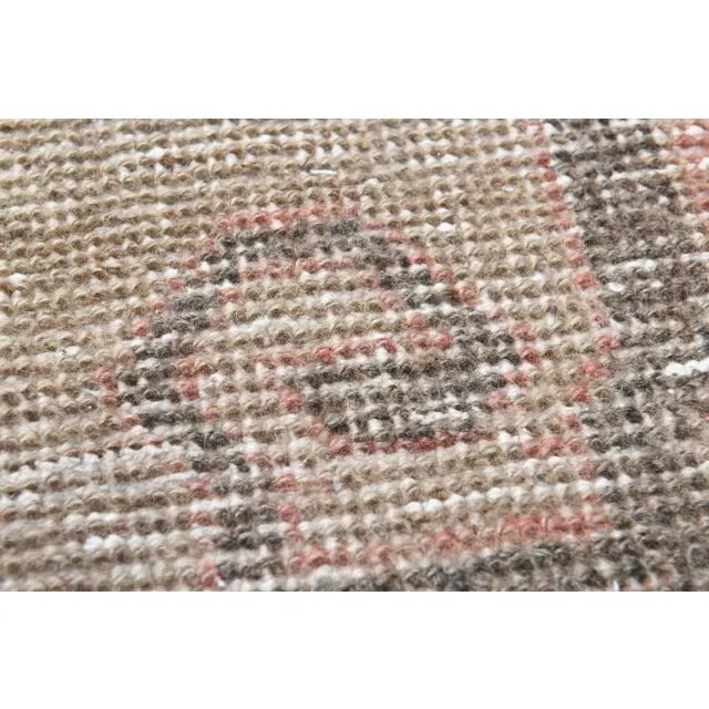 1970s Turkish Oushak Handmade Wool Cotton Orange Runner Rug 98x346