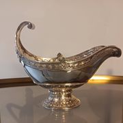 Silver sauceboat 800, Louis XVI style, Hanau around 1900
