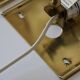Pair of glass and brass wall lights by Carl Fagerlund for Orrefors.