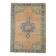 Samon & Blue Luxury Vintage Rug, Large Area Vintage Persian Rug, 218x302 Cm
