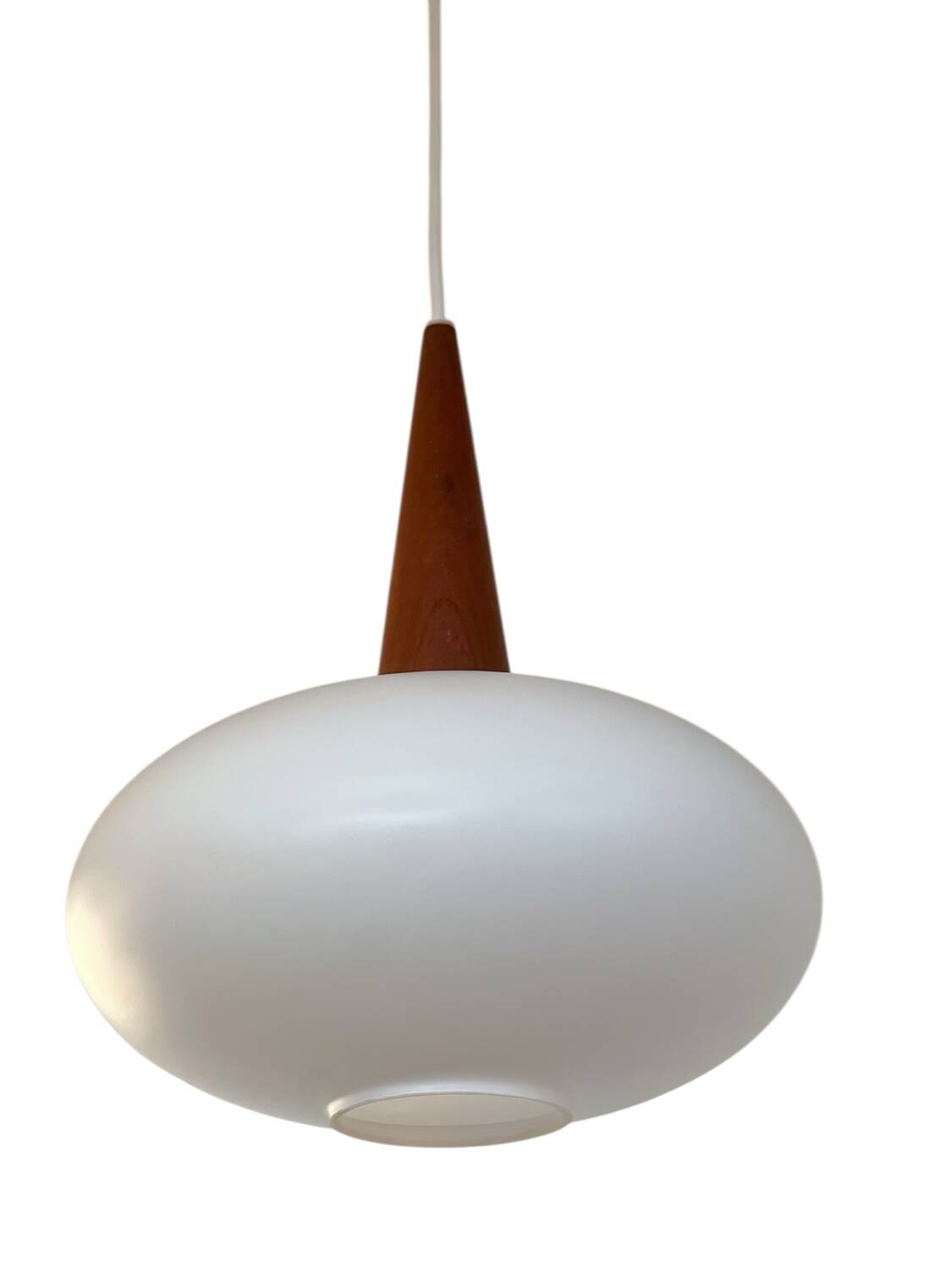 Vintage suspension light in opaline by Louis Kalff for Philips from 1968.