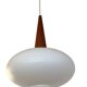 Vintage suspension light in opaline by Louis Kalff for Philips from 1968.