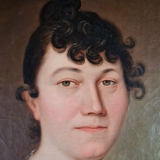 Portrait à l'huile Ecole Française début XIXe siècle d'une jeune femme  Bel état SB