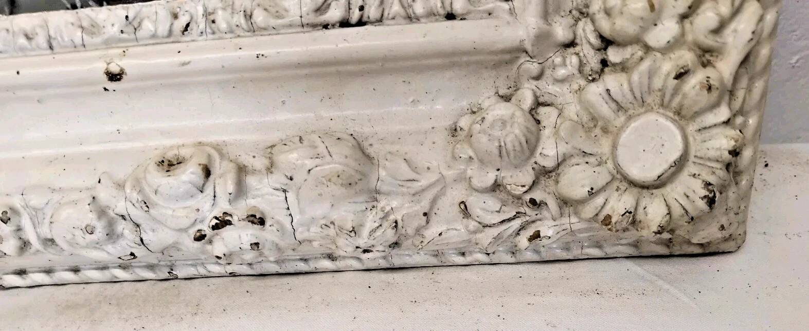 Antique 19th Century Mirror Carved Wood Frame 67x 55 Cm