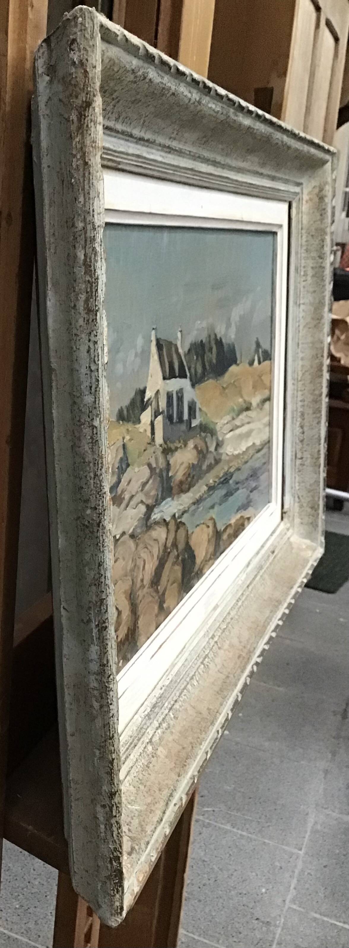 Fisherman's house in Brittany Oil on panel hand signed