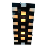 Applique vintage verre noir et blanc