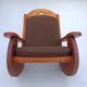Large brutalist pine rocking chair from Wasa, 1987